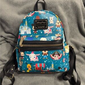 Loungefly Disney Parks Teal Character Mini Backpack